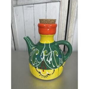 El Poyeton Decorative Pot Handmade In Spain Folk Art Pottery Decor Colorful